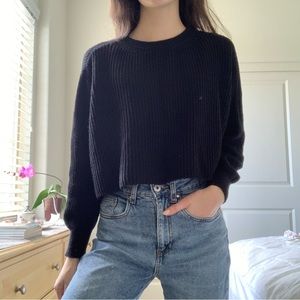 Cotton On cropped black sweater
